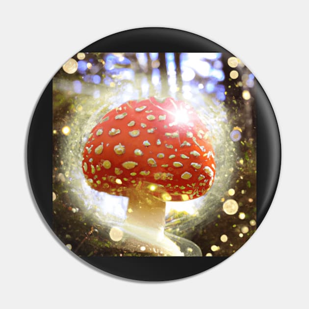 Fly Agaric Magick Mushroom Pin by PurplePeacock