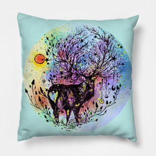 Cosmic Deer Pillow