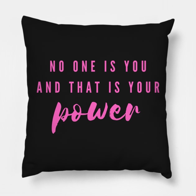 Power Inspirational Quote Pillow by Felicity-K