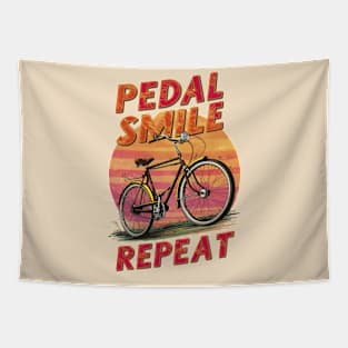 Pedal, Smile, Repeat - Bike Month Tapestry