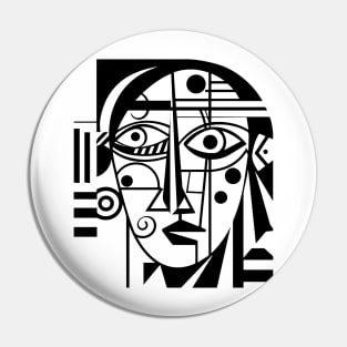 Cubist Woman Pin