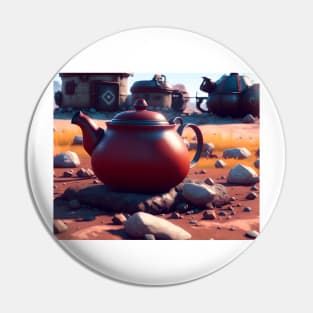Red Teapot Pin