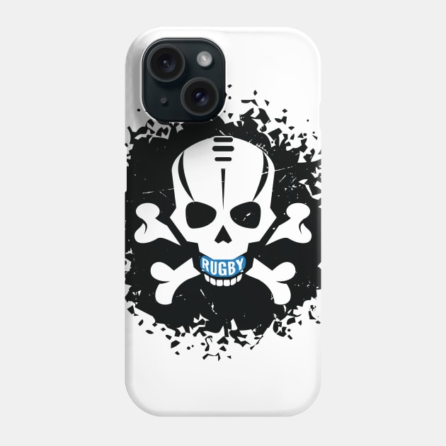 Rugby Fan Skull Splatter Phone Case by atomguy