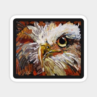 Ozzie Famous Bald Eagle Textured Painting Magnet