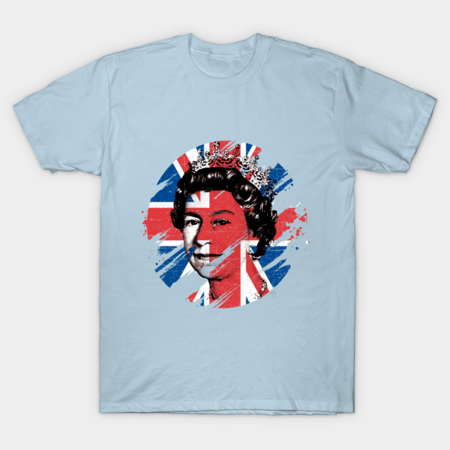 Disover Union Jack Flag UK Queen Elizabeth II Her Royal Highness Queen of England - Queen Elizabeth - T-Shirt