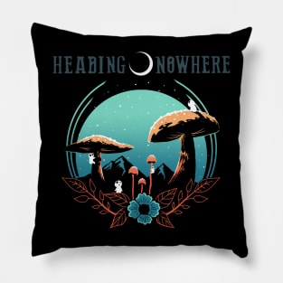 Headed Nowhere Blue/Orange Pillow