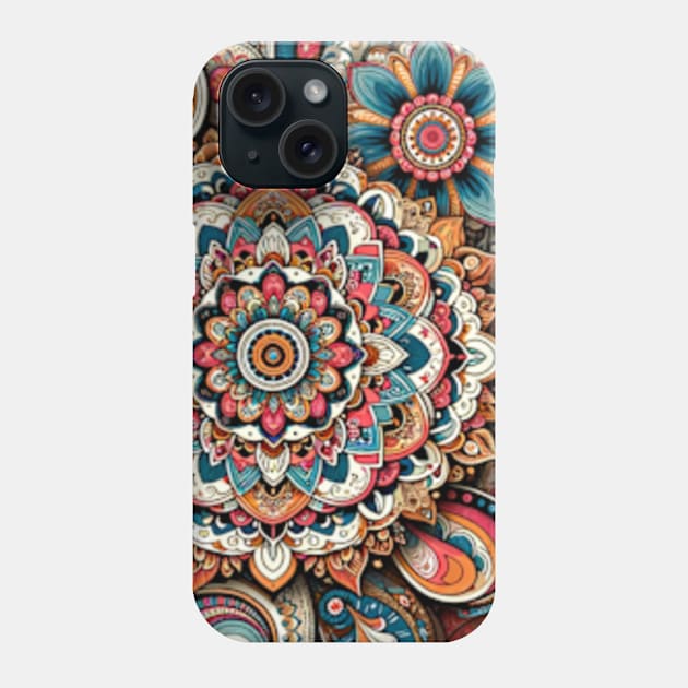 Vibrant Floral Blooming Mandala Phone Case by GracePaigePlaza