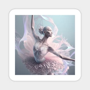 Portrait in Pastel Colors of A Fractal Ballerina Magnet