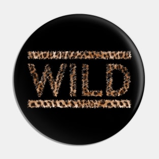 Wild text leopard skin pattern Pin