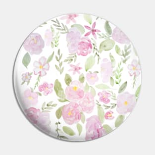 pink flowers and leaves pattern Pin