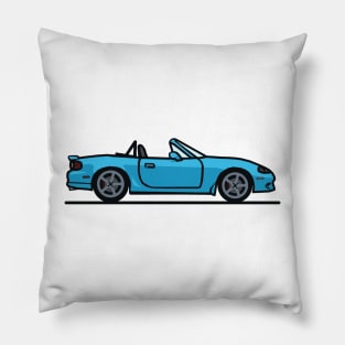 Crystal Blue Mazda Miata Pillow