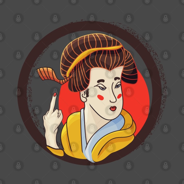 Middle Finger Geisha by tatadonets