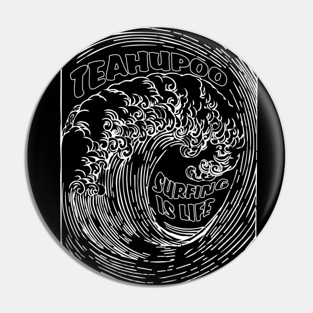 Teahupoo Tahiti Surfing French Polynesia Pin by Pine Hill Goods