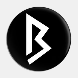 B – Greek Mythology - White Letter B Pin