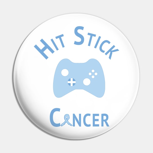 Hit Stick Prostate Cancer - Hand Drawn Pin by ohmyshirt