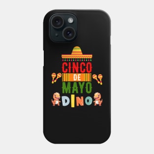 "Let's Fiesta" Cinco de Mayo Dino T-Shirt Phone Case