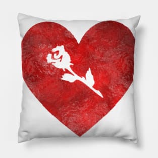 Rose Heart Pillow