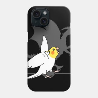 Lutino Cockatiel Dragon Shadow Phone Case