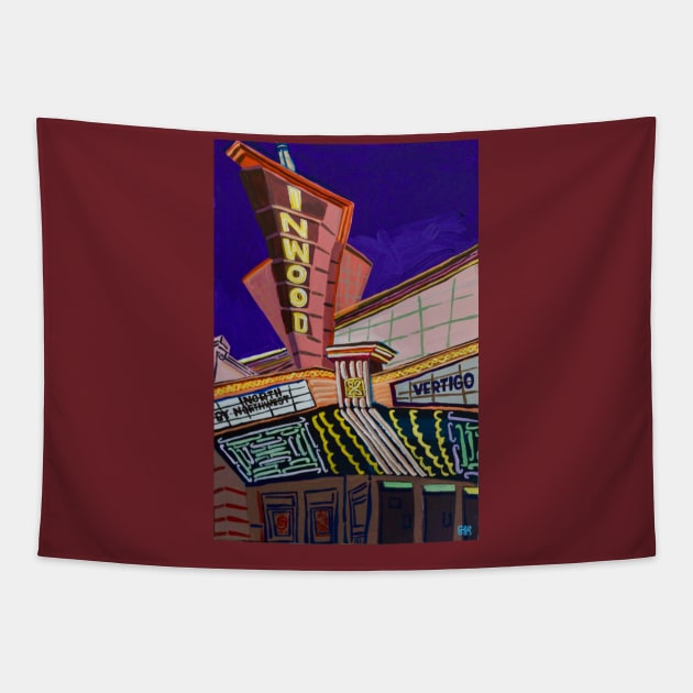 Inwood Theater Tapestry by SPINADELIC