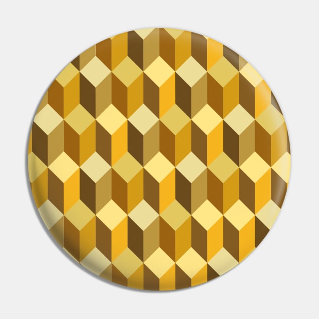 Gold Blocks Pin by Clutterbooke