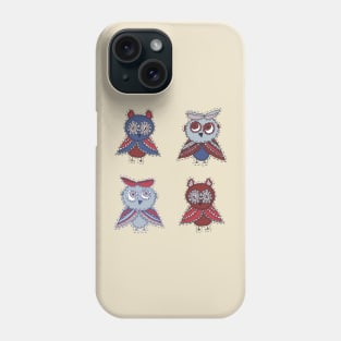 Bright colorful owls Phone Case