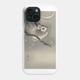 Moon and Owl by Koson Ohara Phone Case