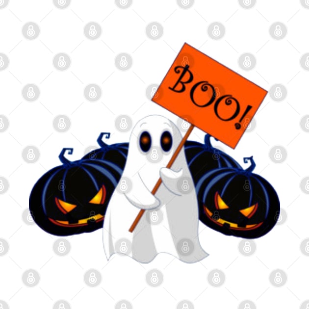 Halloween Pickleball Ghost BOO by fanidi