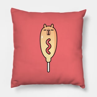 capybara corn dog Pillow