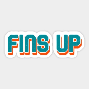 Miami Dolphins Go Fins Slogan - Double Up Die Cut Decal Set at