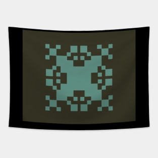 Olive robins egg snowflake : Tapestry