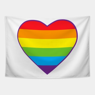 Pride Flag Heart Tapestry