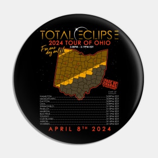 Total Solar Eclipse 2024 Tour of Ohio Pin