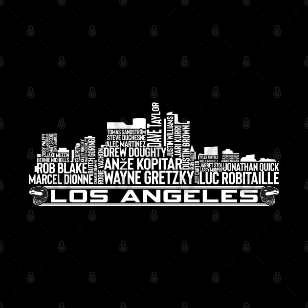 Los Angeles Hockey Team All Time Legends, Los Angeles City Skyline by Legend Skyline