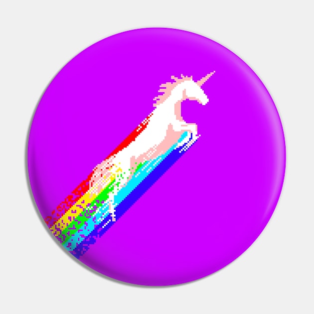 Pixel Unicorn Pin by astronaut