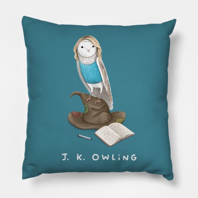 J. K. Owling Pillow by Sophie Corrigan