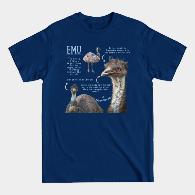 Discover Animal Facts- Emu - Emu - T-Shirt