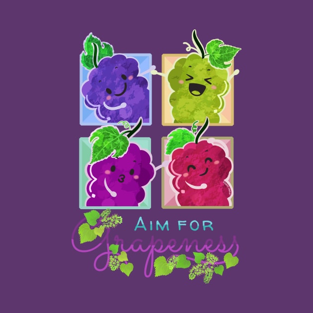 Aim for Grapeness - Punny Garden by punnygarden