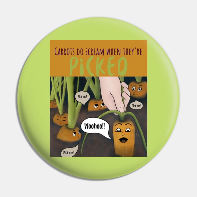 Carrots Do Scream When They’re Picked – funny carrot cartoon Pin by Crystal Raymond