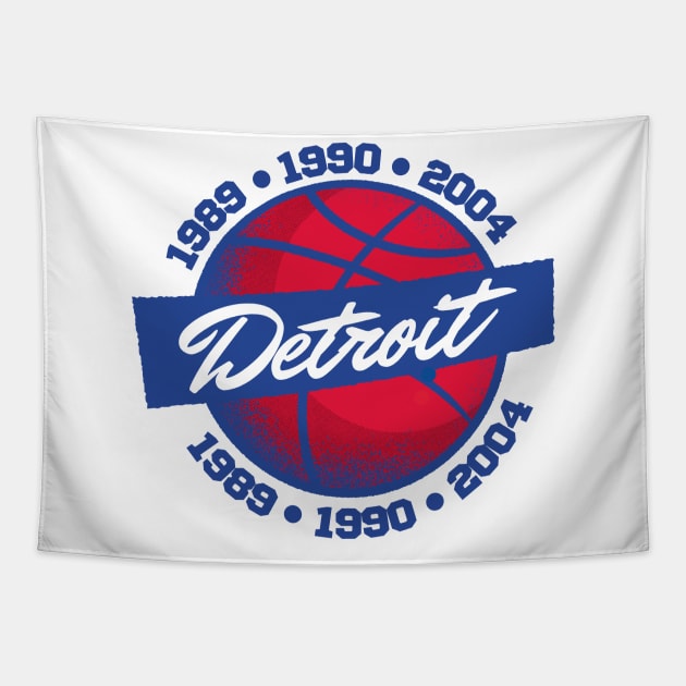 Detroit Basketball Tapestry by Bruno Pires