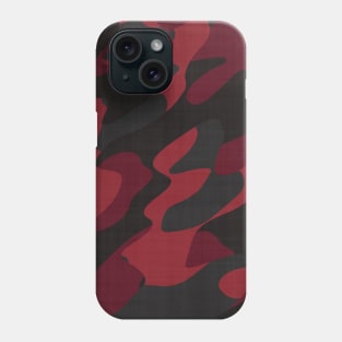 red and black camo abstract 8 Phone Case