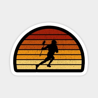 Vintage Sunset Lacrosse Gift For Lacrosse Players Magnet