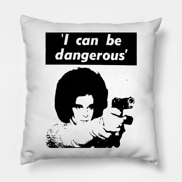 DANGEROUS Pillow by TheCosmicTradingPost