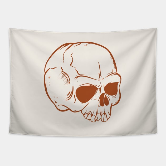 Mystic & Celestial Skull Tapestry by Nessanya