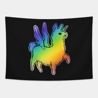 Majestically awesome llama black Tapestry