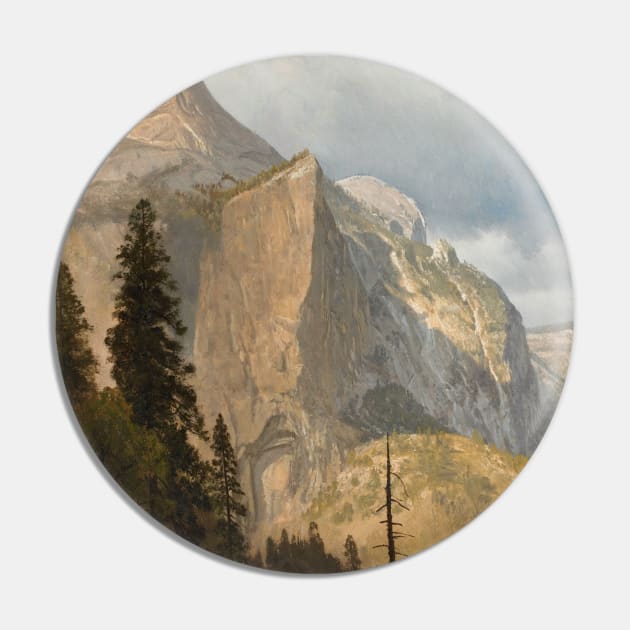 North Dome, Yosemite Valley by Albert Bierstadt Pin by Classic Art Stall