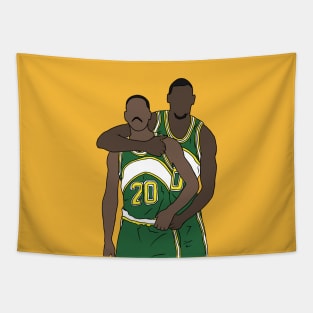 Gary Payton And Shawn Kemp Tapestry