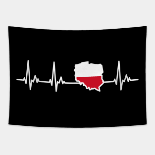 Polska My Heart Beats for Poland Tapestry