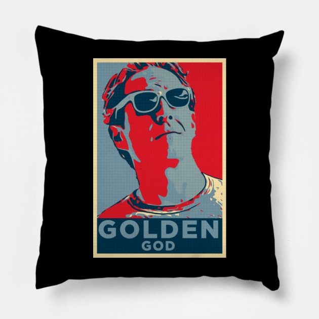 Golden God - Hope Pillow by Shit Post Hero