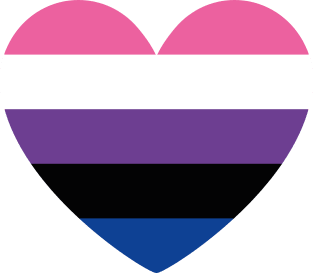 LGBT | Genderfluid Pride Flag Heart Magnet