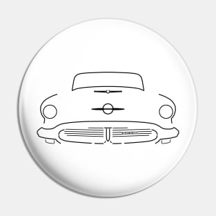 Oldsmobile Starfire 1956 American classic car outline graphic (black) Pin